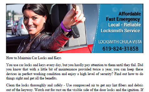How to Maintain Car Locks and Keys in Chula Vista - Click to download