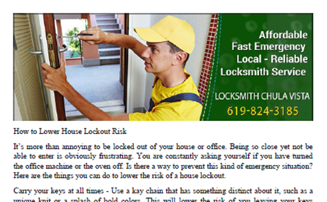 How to Lower House Lockout Risk in CA - Click to download